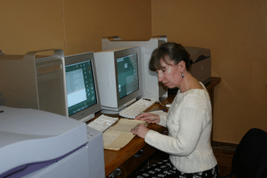 A.V. Zharova operating the CREO scanners