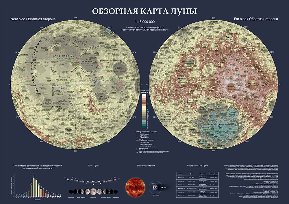 Карта земли на луне